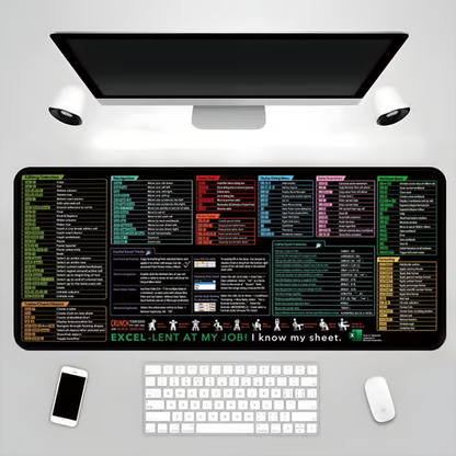 Excel Cheat Sheet Desk Mat - Mozmade