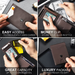 Men's Slim Leather RFID Blocking Wallet - Minimalist Carbon Fiber Bifold - Mozmade