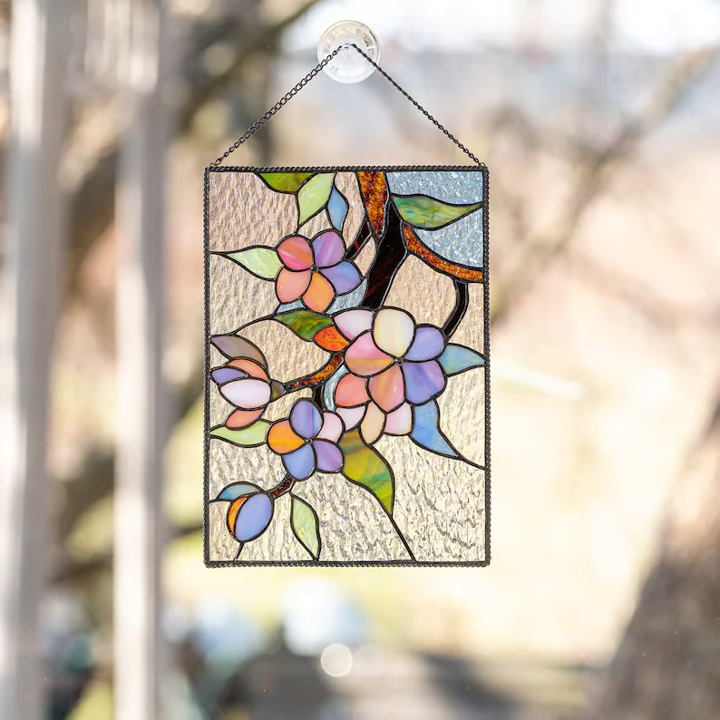 Cardinal Stained Window Panel