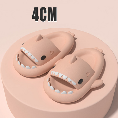 Adult's Slippers Indoor Outdoor Funny Shark Cartoon - Mozmade