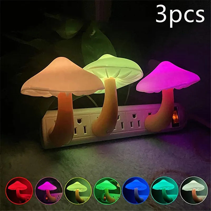 LED Wall Night Light Wall Socket – Mushroom Style (US) - Mozmade