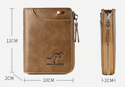 Men Wallet Zipper Purse ( RFID PROTECTED )