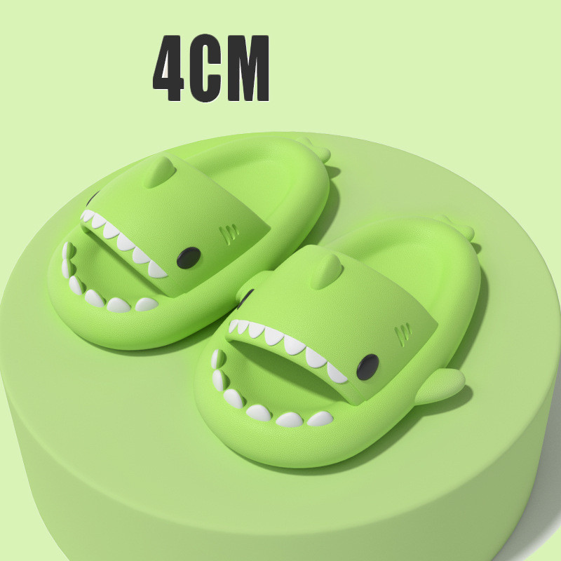 Adult's Slippers Indoor Outdoor Funny Shark Cartoon - Mozmade