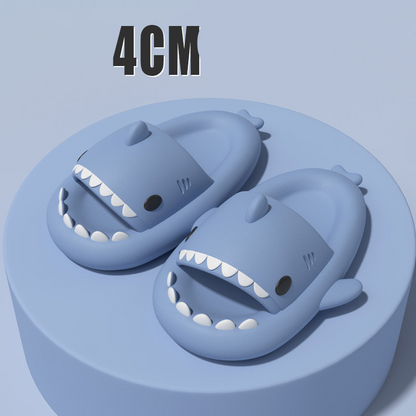 Adult's Slippers Indoor Outdoor Funny Shark Cartoon - Mozmade