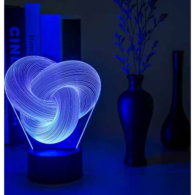 3D Night Light - Twist Abstract LED Lamp - Mozmade