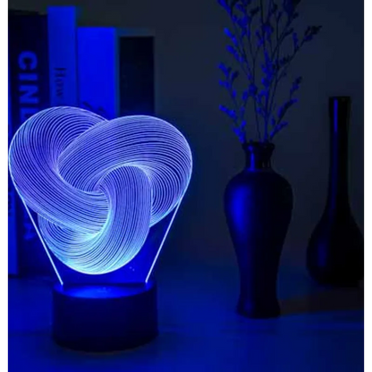 3D Night Light - Twist Abstract LED Lamp - Mozmade