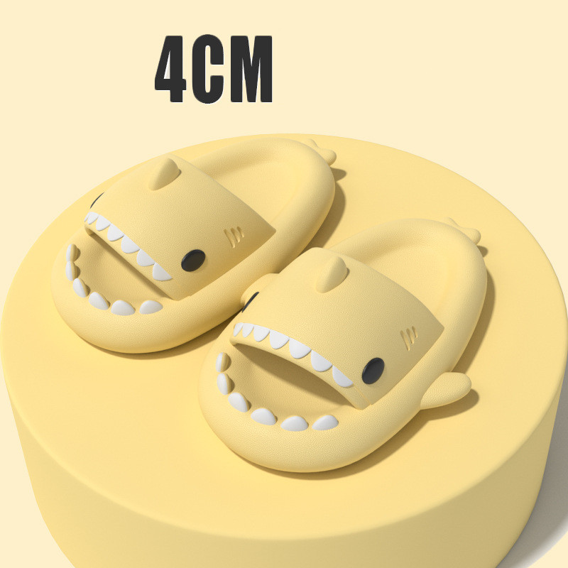 Adult's Slippers Indoor Outdoor Funny Shark Cartoon - Mozmade