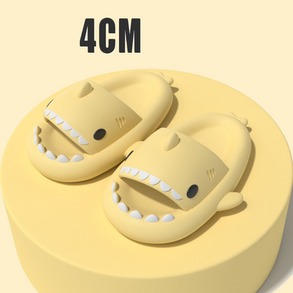 Adult's Slippers Indoor Outdoor Funny Shark Cartoon - Mozmade