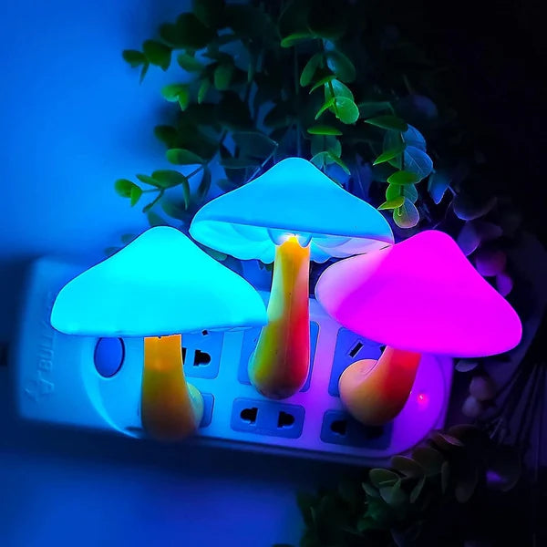 LED Wall Night Light Wall Socket – Mushroom Style (US) - Mozmade
