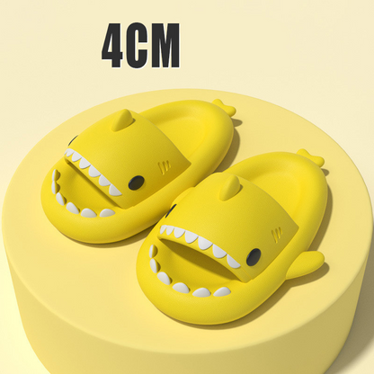 Adult's Slippers Indoor Outdoor Funny Shark Cartoon - Mozmade