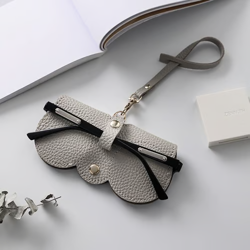 Soft PU Leather Sunglasses Bag