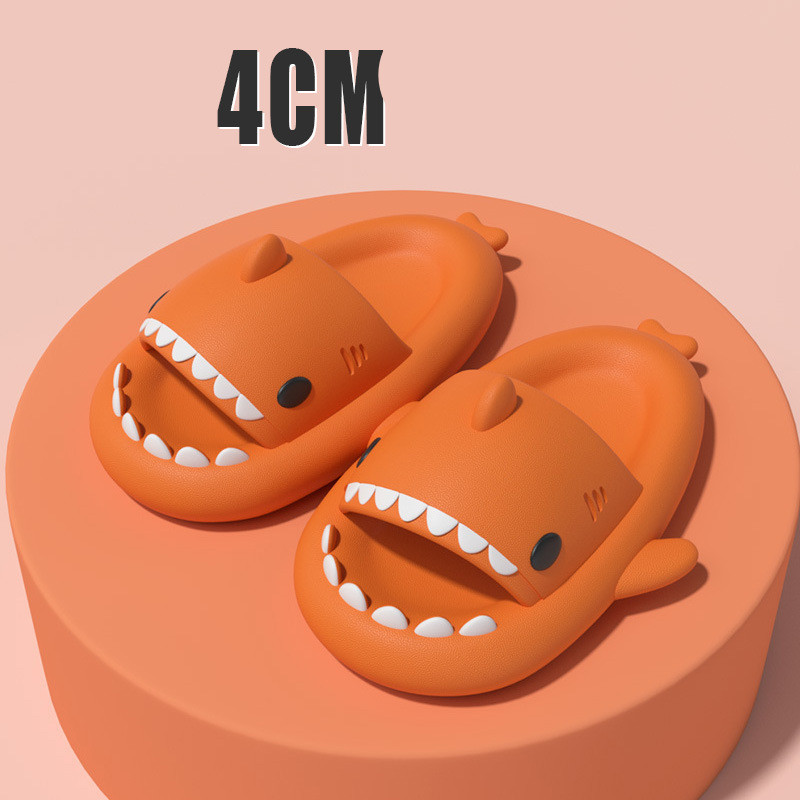 Adult's Slippers Indoor Outdoor Funny Shark Cartoon - Mozmade