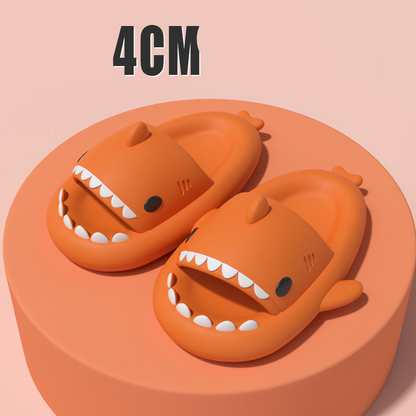 Adult's Slippers Indoor Outdoor Funny Shark Cartoon - Mozmade
