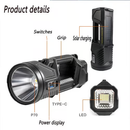 Handheld Searchlight – Waterproof Torch 💧🔦 - Mozmade