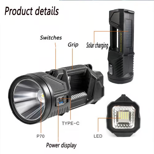 🔥🔥Handheld Searchlight – Waterproof Torch