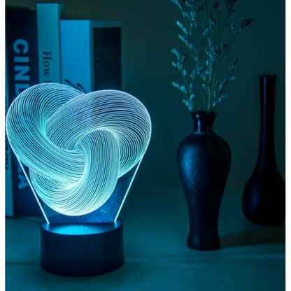 3D Night Light - Twist Abstract LED Lamp - Mozmade