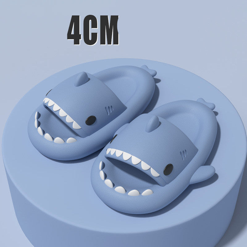 Adult's Slippers Indoor Outdoor Funny Shark Cartoon - Mozmade