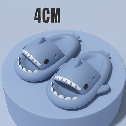 Adult's Slippers Indoor Outdoor Funny Shark Cartoon - Mozmade