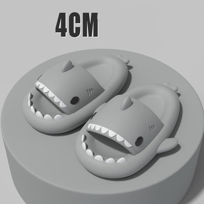 Adult's Slippers Indoor Outdoor Funny Shark Cartoon - Mozmade