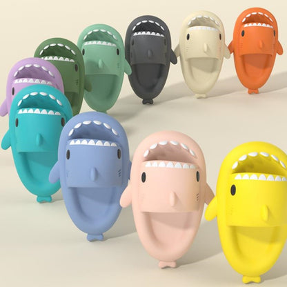 Adult's Slippers Indoor Outdoor Funny Shark Cartoon - Mozmade