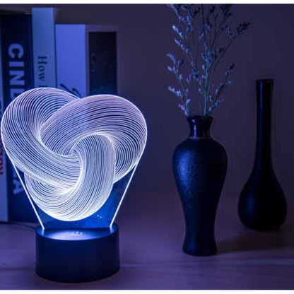 3D Night Light - Twist Abstract LED Lamp - Mozmade