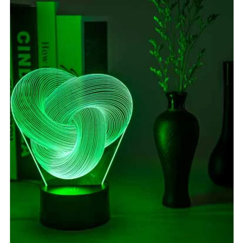 3D Night Light - Twist Abstract LED Lamp - Mozmade