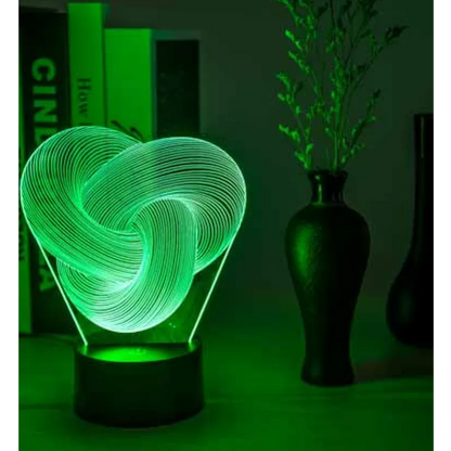 3D Night Light - Twist Abstract LED Lamp - Mozmade