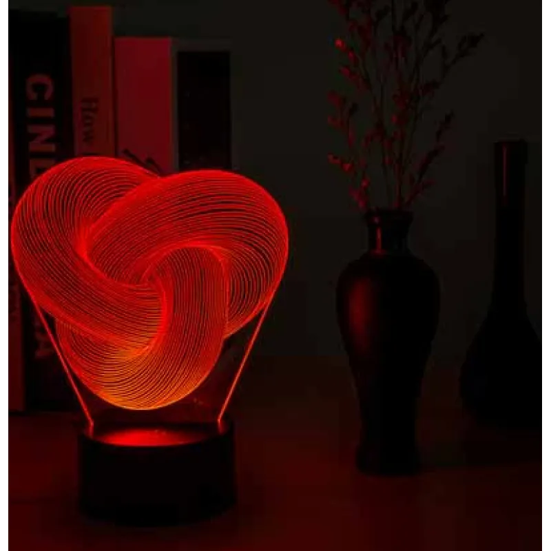 3D Night Light - Twist Abstract LED Lamp - Mozmade