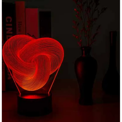 3D Night Light - Twist Abstract LED Lamp - Mozmade