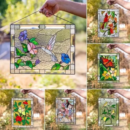 Cardinal Stained Window Panel 🎨🕊️ - Mozmade
