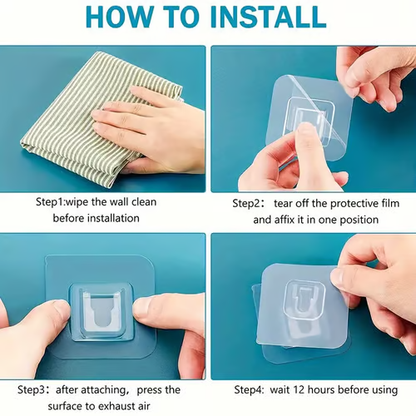 Transparent Double-sided Adhesive Wall Hooks - Mozmade