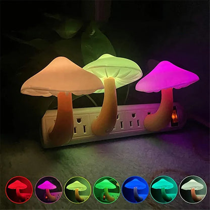 LED Wall Night Light Wall Socket – Mushroom Style (US) - Mozmade