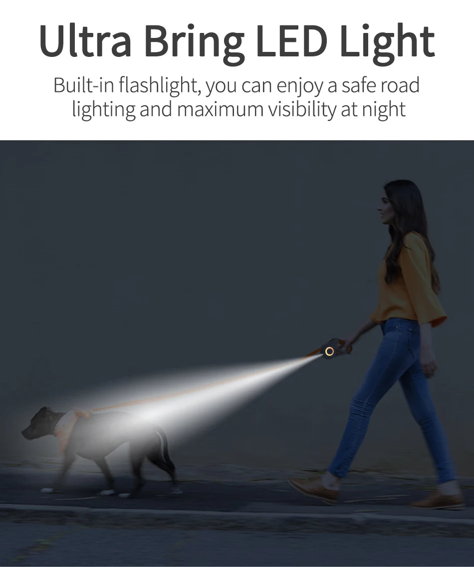 Retractable Dog Leash – One-Button Brake with Scalable Design - Mozmade