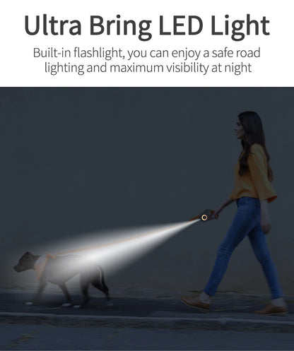 Retractable Dog Leash – One-Button Brake with Scalable Design - Mozmade