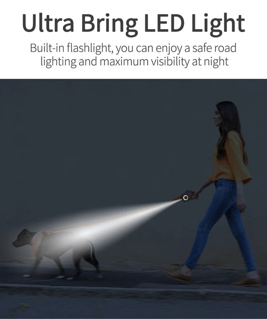 Retractable Dog Leash – One-Button Brake with Scalable Design - Mozmade