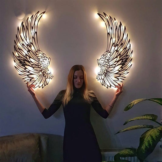 ✨ LED Angel Wings Wall Art – Pair 🔥