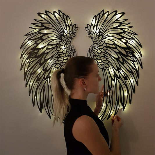 ✨ LED Angel Wings Wall Art – Pair 🔥