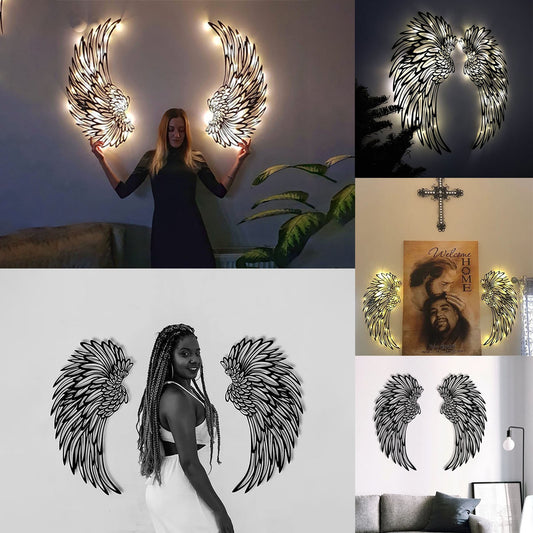 ✨ LED Angel Wings Wall Art – Pair 🔥