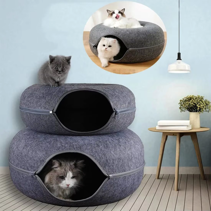 Cat Tunnel Bed Play, Hide & Nap Bed - Mozmade