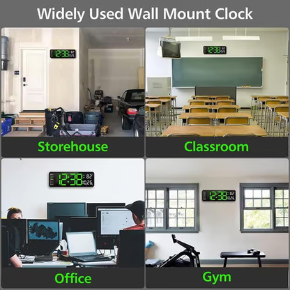 2025 Upgraded Digital Wall Clock Large Display 💡🕒 - Mozmade