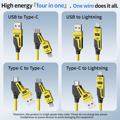 4 in 1 Spring Fast Charging Cable 🔌⚡ - Mozmade