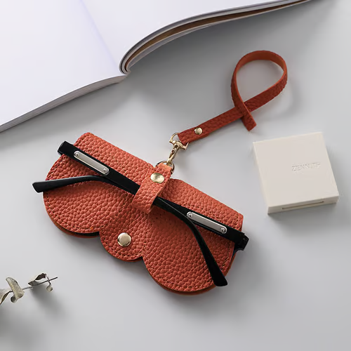 Soft PU Leather Sunglasses Bag