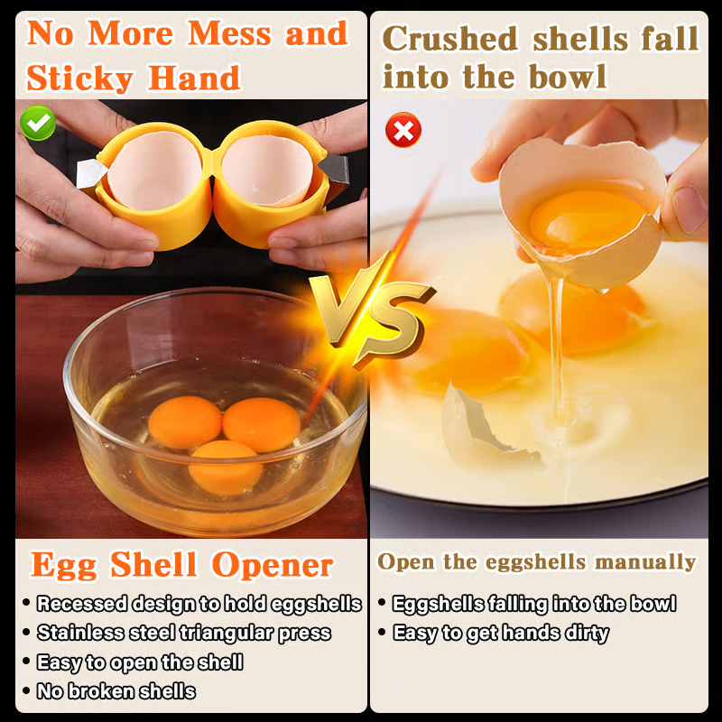 Egg Shell Opener - Fast Shelling Without Flaking🥚 - Mozmade