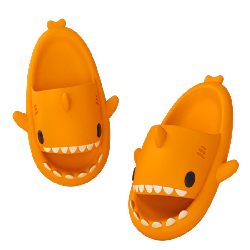 Adult's Slippers Indoor Outdoor Funny Shark Cartoon - Mozmade