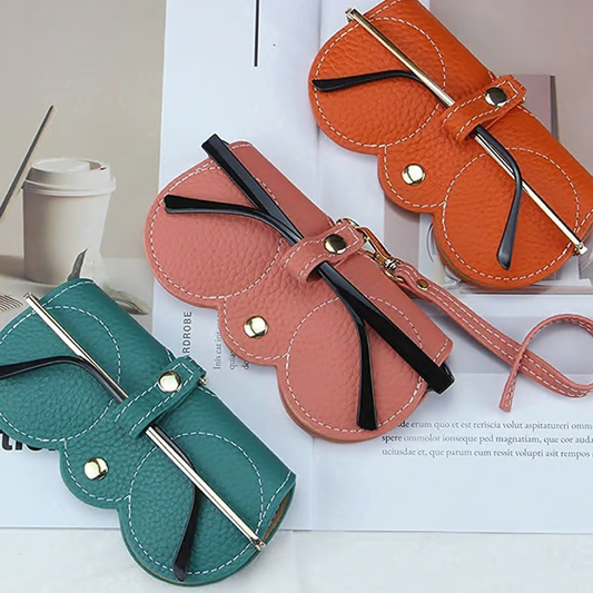 Soft PU Leather Sunglasses Bag