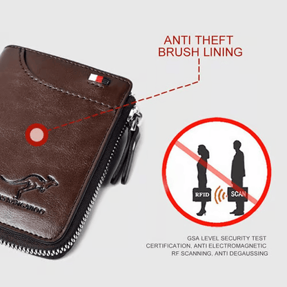 Men Wallet Zipper Purse ( RFID PROTECTED )🔒💳 - Mozmade